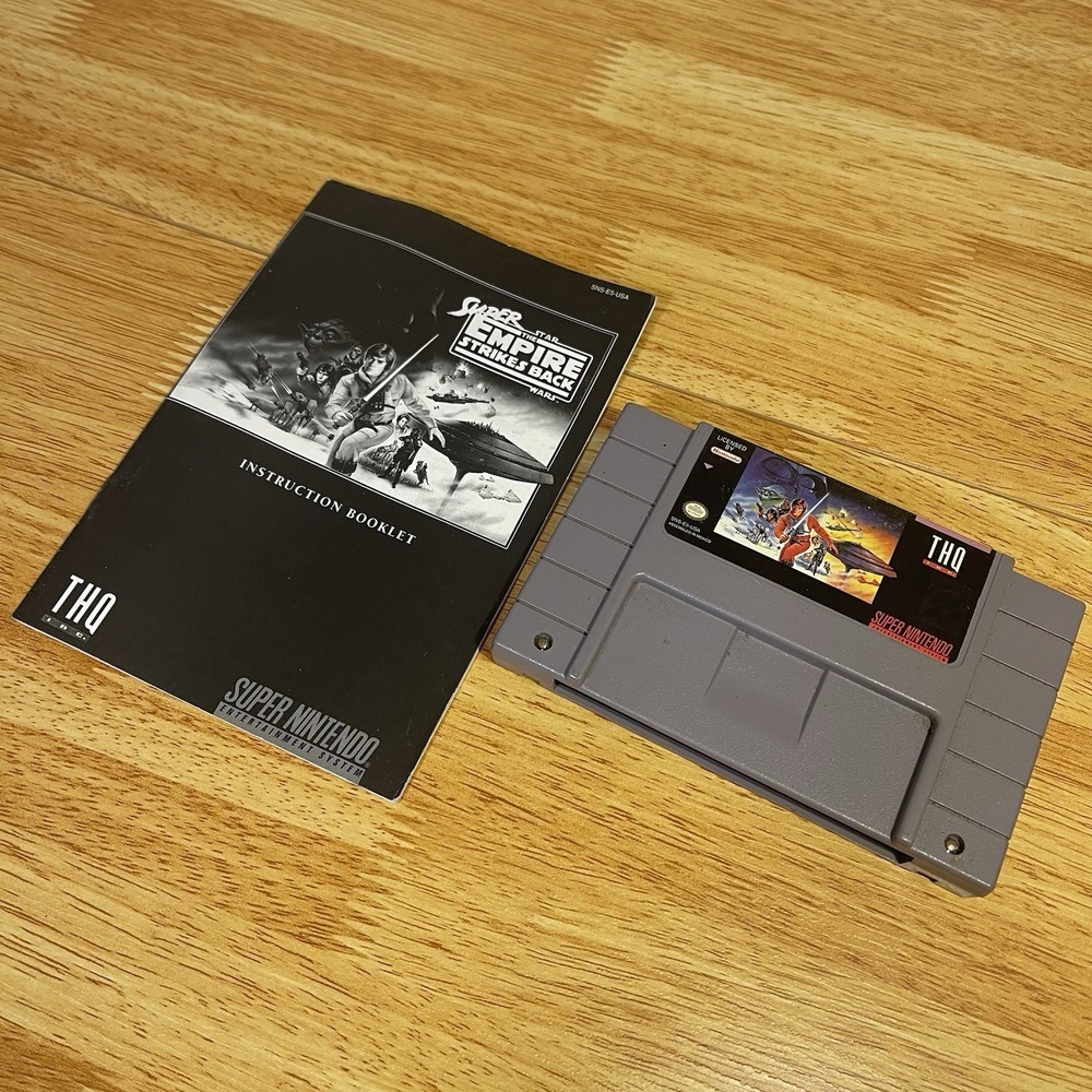 Super Star Wars: The Empire Strikes Back Super Nintendo SNES Tested/manual